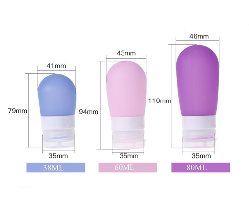 Forma de la bola de la esfera de la botella del embalaje del viaje del silicón de la línea aérea 100ml de la belleza