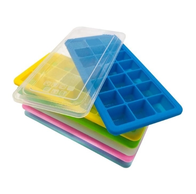 Moldes del cubo de hielo del silicón de la bola, cuadrado grande personalizado de las bandejas del cubo de hielo