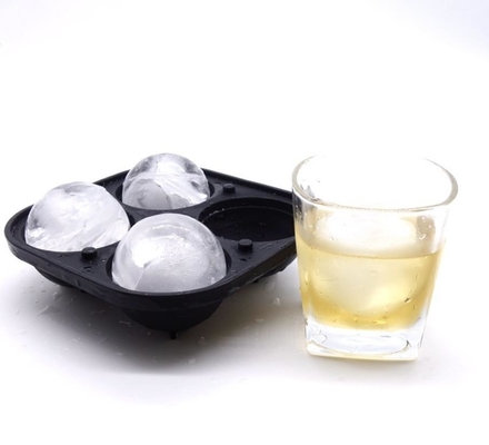 La bola de hielo del silicón de la cavidad del whisky 4 moldea el artículo fácil del lanzamiento con embudo