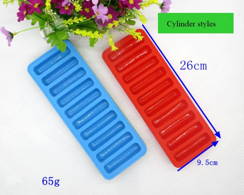 Moldes des alta temperatura del silicón de la barra, no forma del cilindro de las bandejas del cubo de hielo del palillo