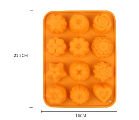 El cubo de hielo del silicón del cóctel de la flor moldea decorativo ligero 87g