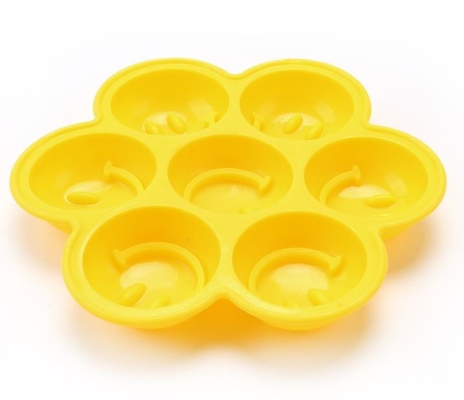 Moldes redondos del cubo de hielo del silicón, forma sonriente formada de la cara de las bandejas del cubo de hielo