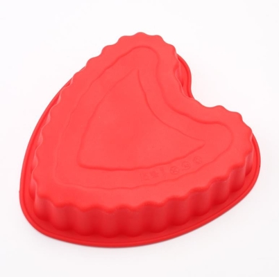 Moldes de la torta del silicón del horno, silicón que cocina forma flexible del corazón de los moldes