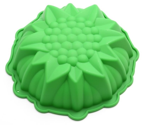 Trazadores de líneas DIY tridimensional de la magdalena del silicón de Bakeware color verde de 8 pulgadas