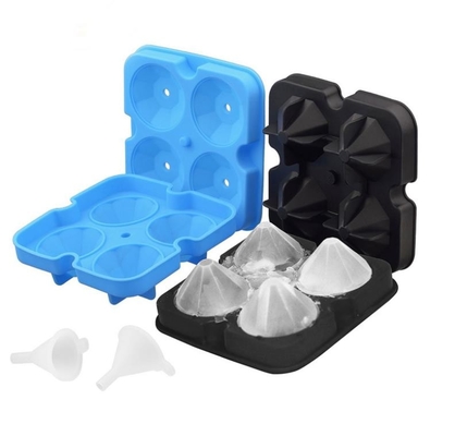 el cubo de hielo del silicón del diamante 3D moldea el 12*12*3.8CM para las bebidas
