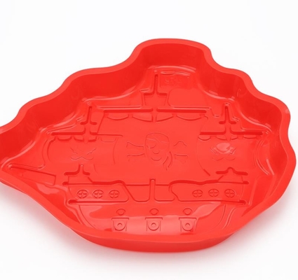 Los moldes de la torta del silicón de la categoría alimenticia, galleta del silicón moldean el barco del pirata formado