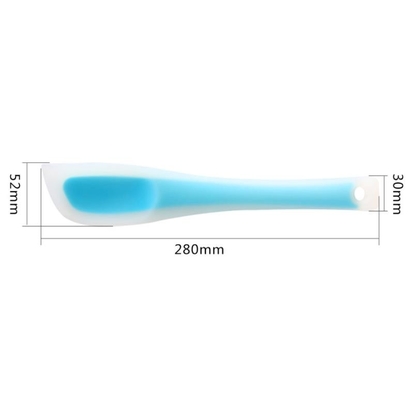 Manija blanca segura del silicón de la cuchara de la espátula 3 de la comida translúcida FDA del PCS