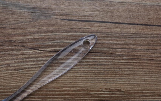 Utensilios de la cocina del silicón del graduado de la comida, espátula del raspador del silicón con la manija oval transparente