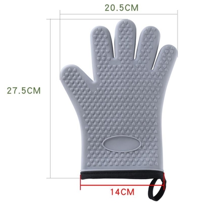 Guantes del Bbq del silicón de la panadería, guantes flexibles de la goma de silicona para asar a la parrilla