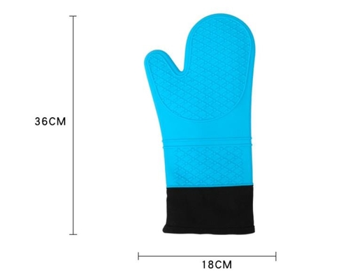 Algodón impermeable de los guantes de la mano del silicón dentro de la protección de la mano del aislamiento de calor