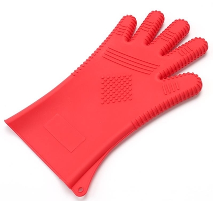 Diseño de gran tamaño de los estilos del finger de los guantes FDA cinco de la mano del silicón para cocinar