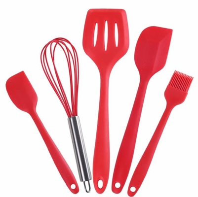 Sistemas de herramientas de Kithen del silicón de la categoría alimenticia con 5 diversas herramientas del silicón