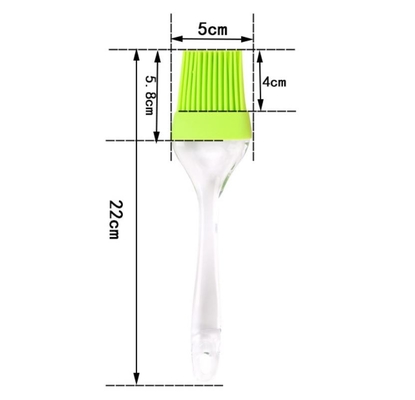 Herramienta plástica transparente del cepillo de la hornada del silicón de la categoría alimenticia de la manija del tamaño del XL
