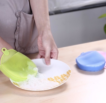El lavado del silicón de la categoría alimenticia cepilla las herramientas de la cocina en forma oval