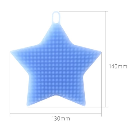 Forma de la estrella del cepillo del lavado del silicón de la categoría alimenticia para los platos y la fruta de limpieza