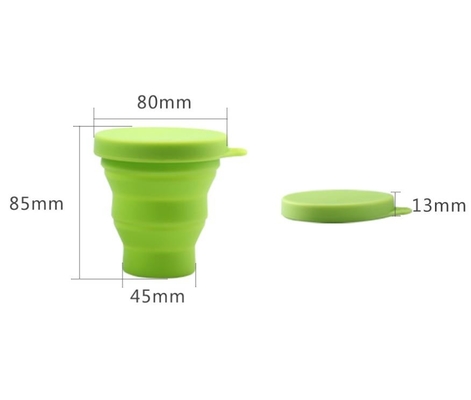 BPA liberan la taza plegable del silicón plegable de la categoría alimenticia para al aire libre