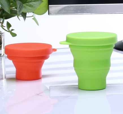 BPA liberan la taza plegable del silicón plegable de la categoría alimenticia para al aire libre