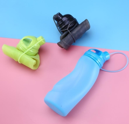 BPA liberan las botellas de agua plegables 500ML del silicón de los deportes al aire libre de la categoría alimenticia