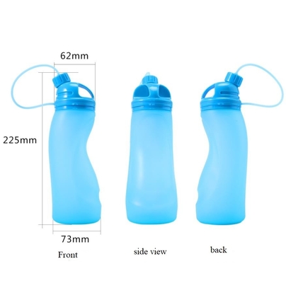 BPA liberan las botellas de agua plegables 500ML del silicón de los deportes al aire libre de la categoría alimenticia