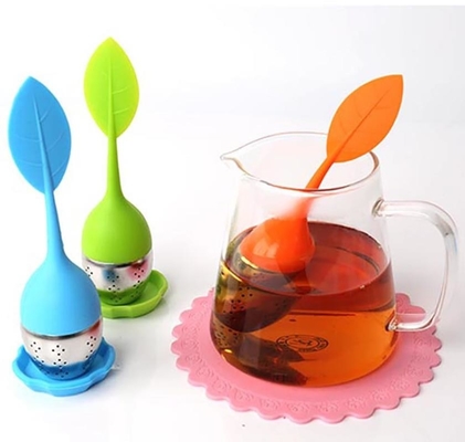 Silicón lindo de la forma de hoja del infuser del té del silicón del infuser libre del té del BAP FDA