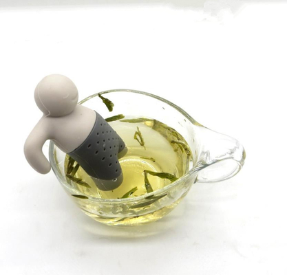 BPA liberan al hombre estándar del infuser del té del silicón de Sr. Tea FDA con el paquete de la caja disponible