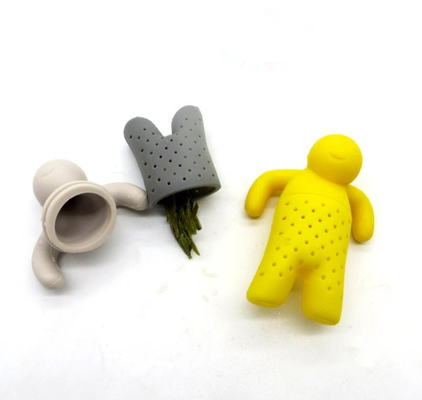 BPA liberan al hombre estándar del infuser del té del silicón de Sr. Tea FDA con el paquete de la caja disponible