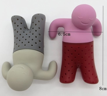 BPA liberan al hombre estándar del infuser del té del silicón de Sr. Tea FDA con el paquete de la caja disponible