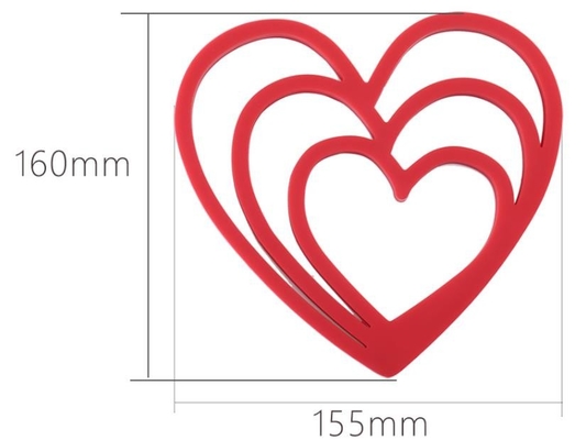 Silicón de la forma del corazón que come los utensilios el 15.5*16cm ambiental 66g