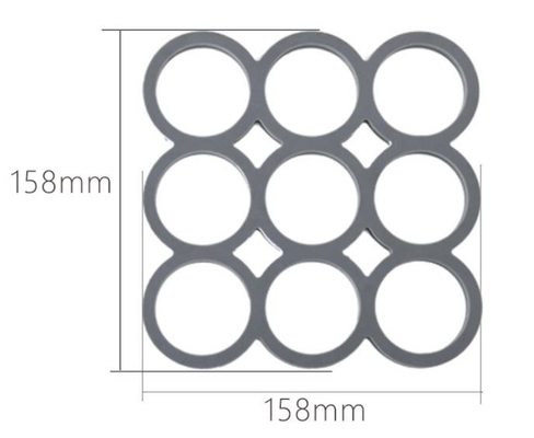 Tabla cubierta silicón cuadrado de los agujeros de los utensilios de cocinar 9 protectora