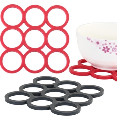 Tabla cubierta silicón cuadrado de los agujeros de los utensilios de cocinar 9 protectora