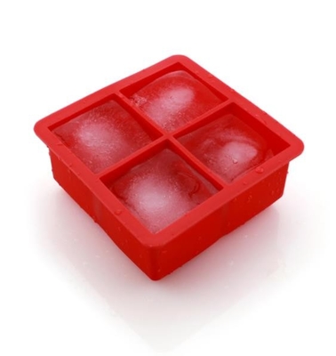 el cubo de hielo del silicón 4pcs moldea a Logo And Custom Embossed Logo de impresión de encargo