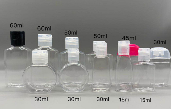 Botellas vacías del animal doméstico del envío rápido, mini botellas del desinfectante de la mano para 15~60ML