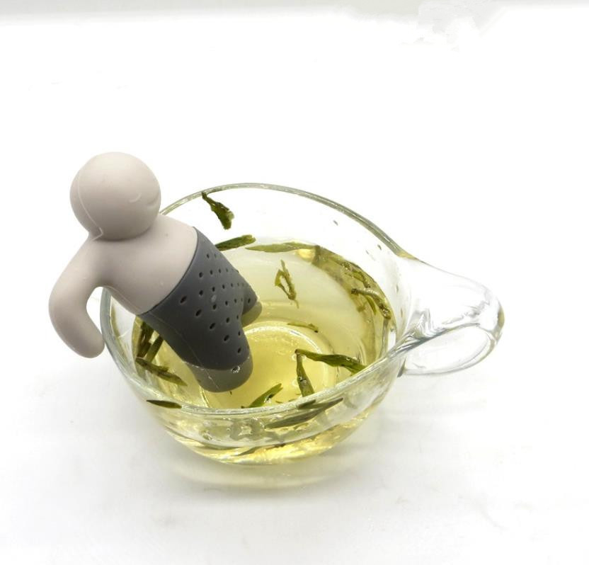 BPA liberan al hombre estándar del infuser del té del silicón de Sr. Tea FDA con el paquete de la caja disponible
